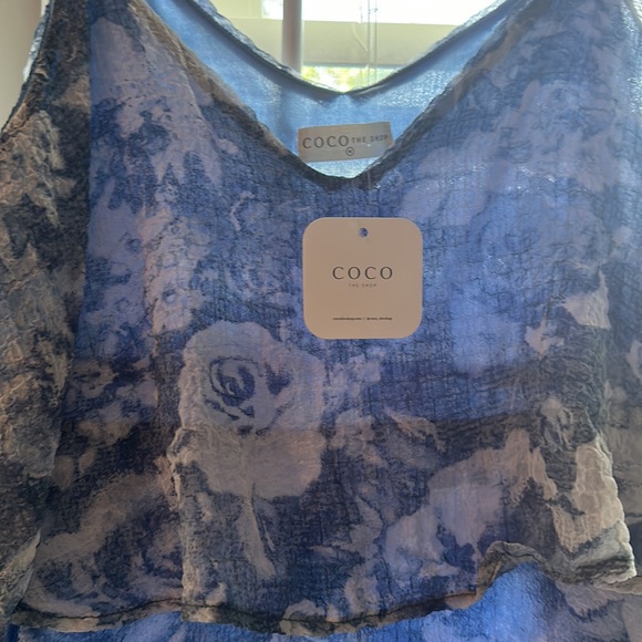 Blue floral tiered dress - Picture 5 of 5